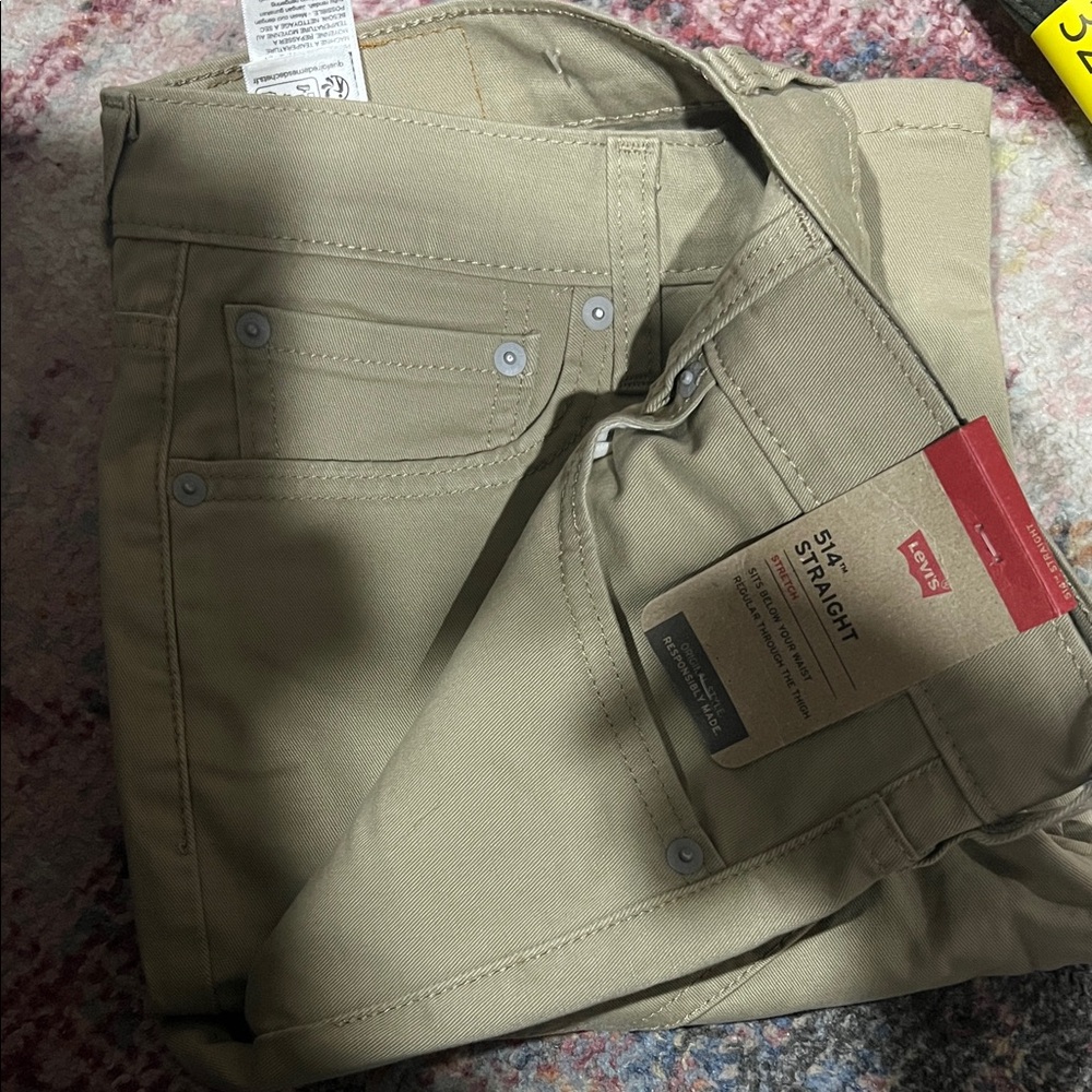 Levi's Men's Beige 514 Straight Chinos
